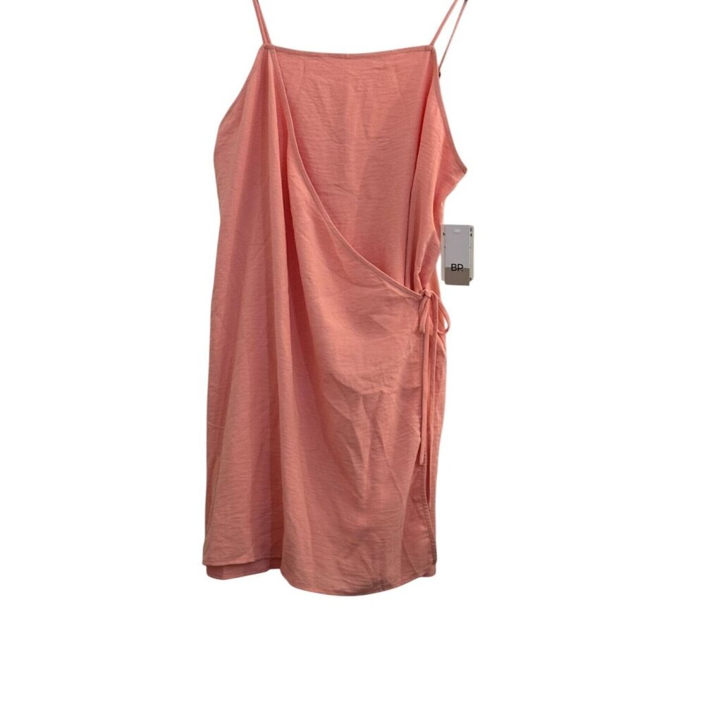 BP. Womens Pink Sleeveless Wrap Dress M 100% Polyester